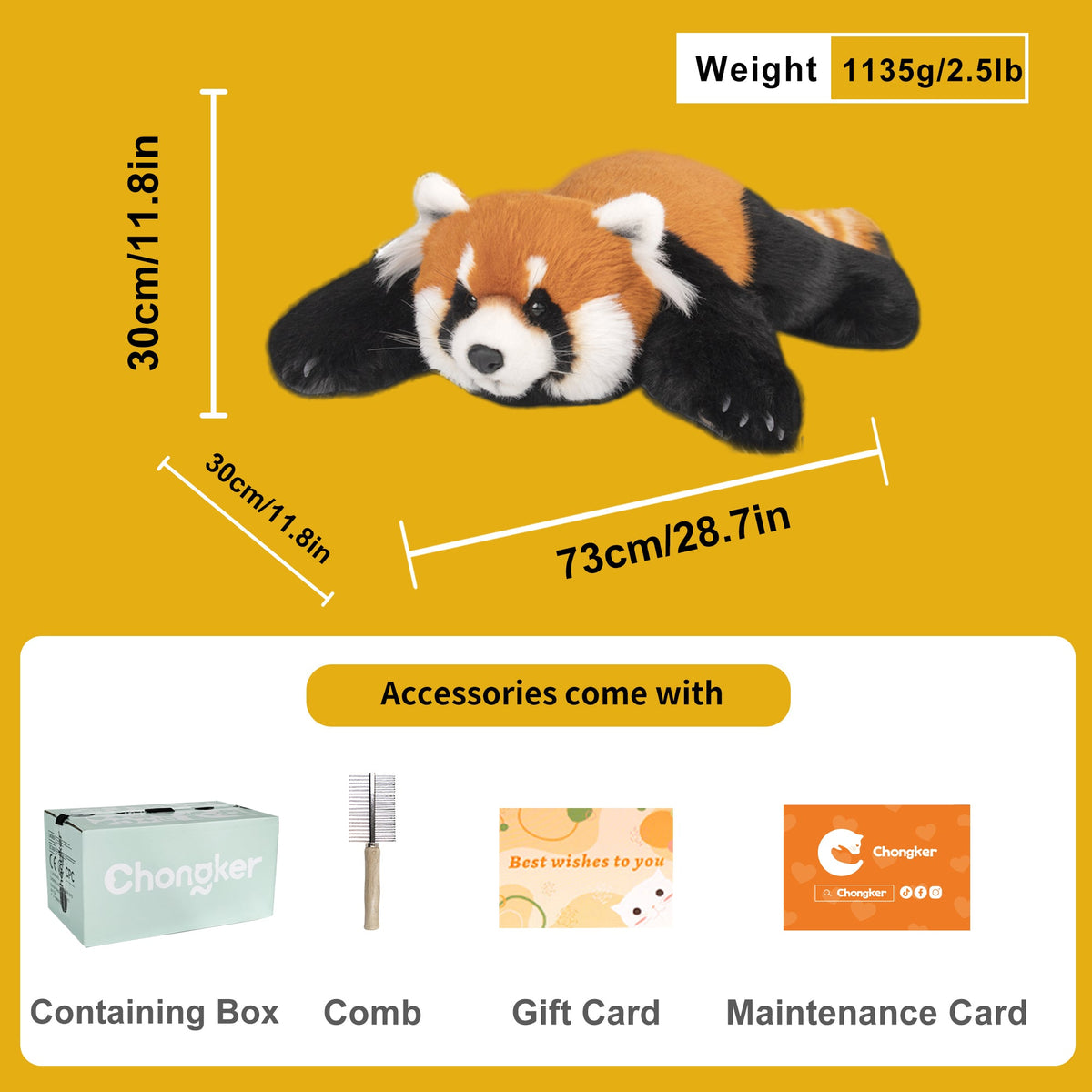 Weighted Red Panda Plush (2.5 lb)