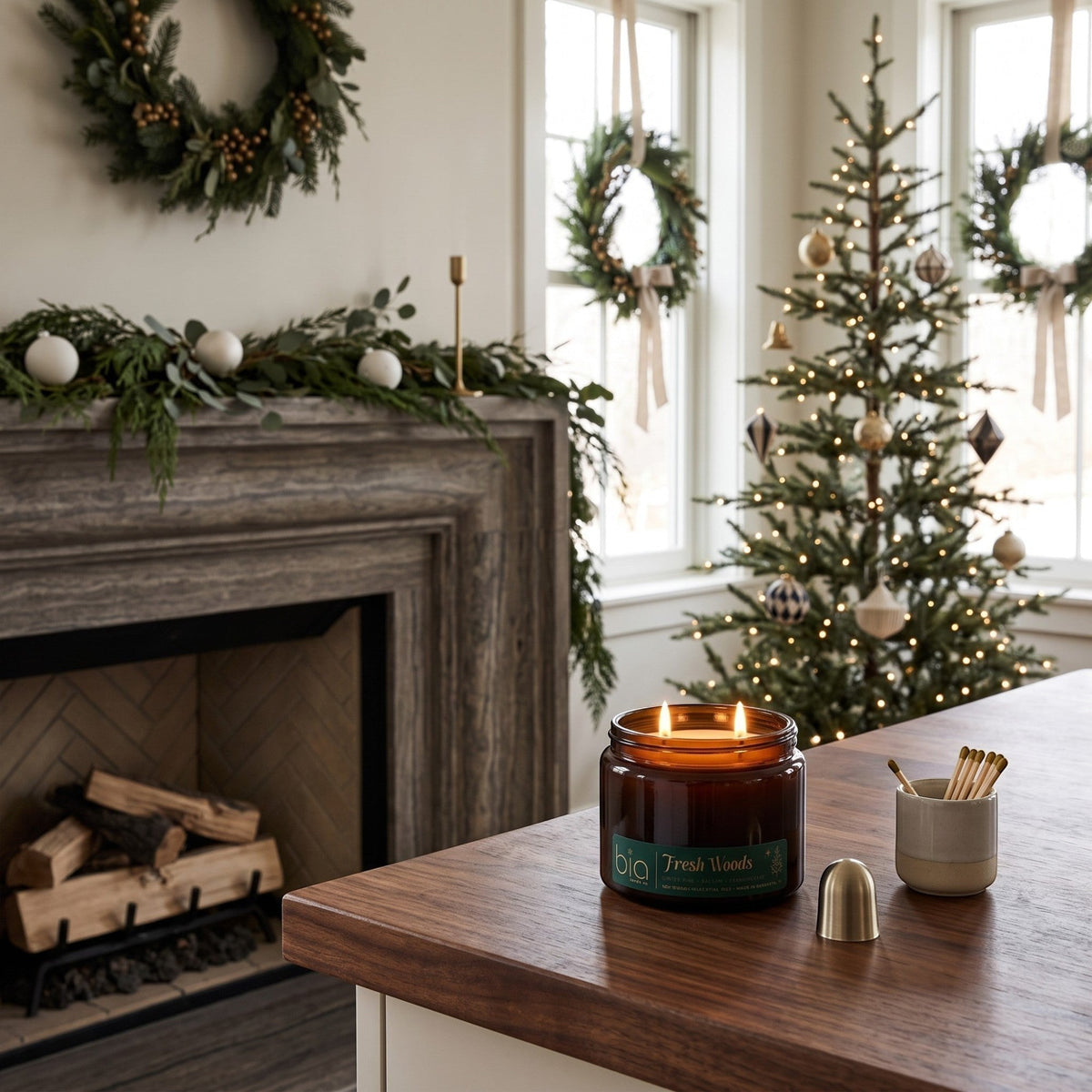"Fresh Woods" Soy Candle — Christmas Tree & Balsam