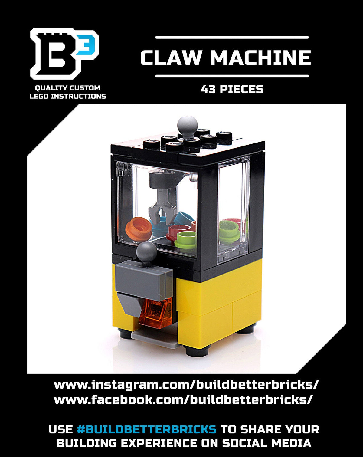 Mini Arcade Claw Machine Building Set