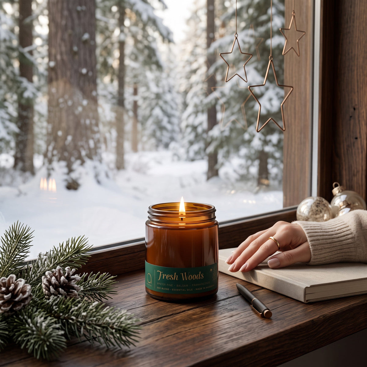 "Fresh Woods" Soy Candle — Christmas Tree & Balsam