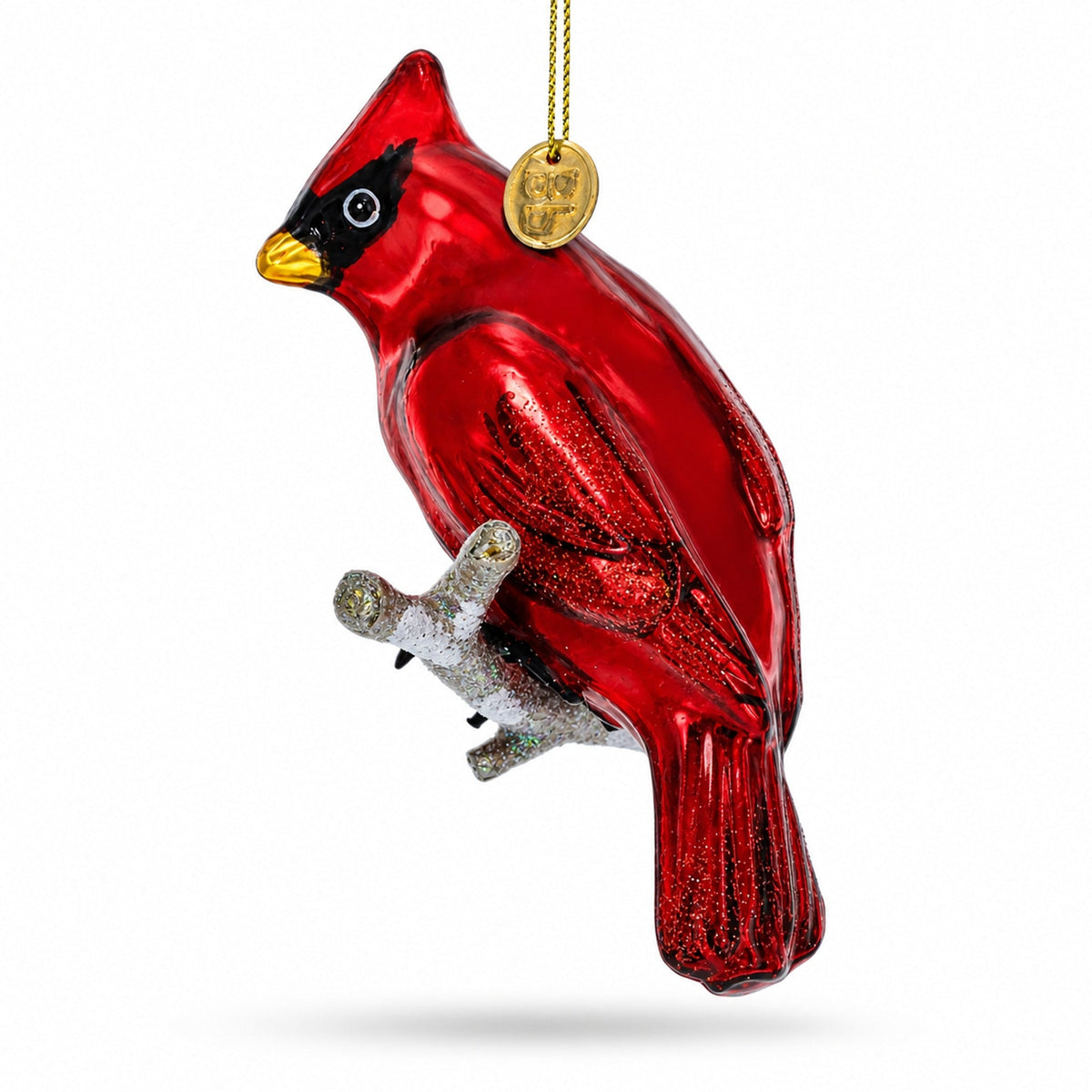 Red Cardinal Blown Glass Ornament