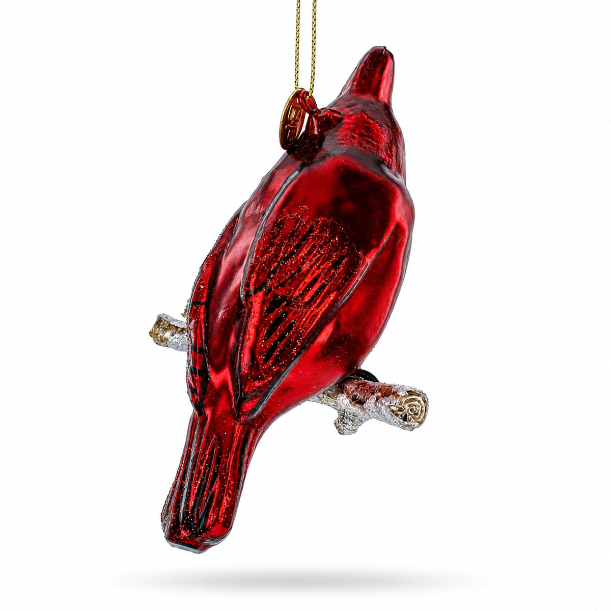 Red Cardinal Blown Glass Ornament