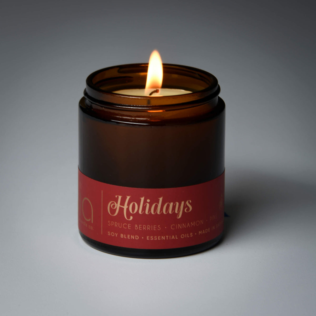 "Holidays" Soy Candle — Cinnamon, Orange & Pine