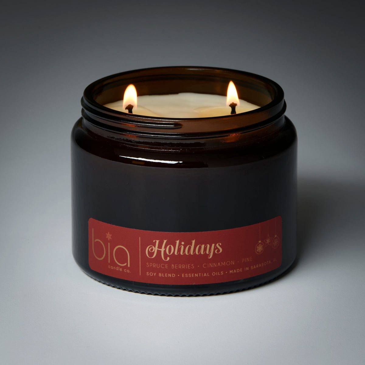 "Holidays" Soy Candle — Cinnamon, Orange & Pine
